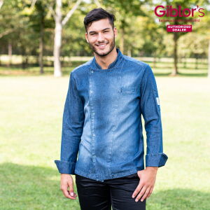 Bluza kucharska jeansowa męska Cristian - kolor granatowy / koniec oferty