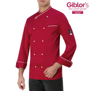 Bluza kucharska męska Massimo - kolor wiśniowy / wyprzedaż outlet