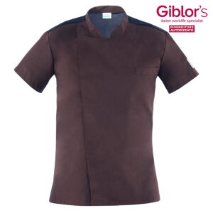 Bluza kucharska męska Thiago - kolor brązowy