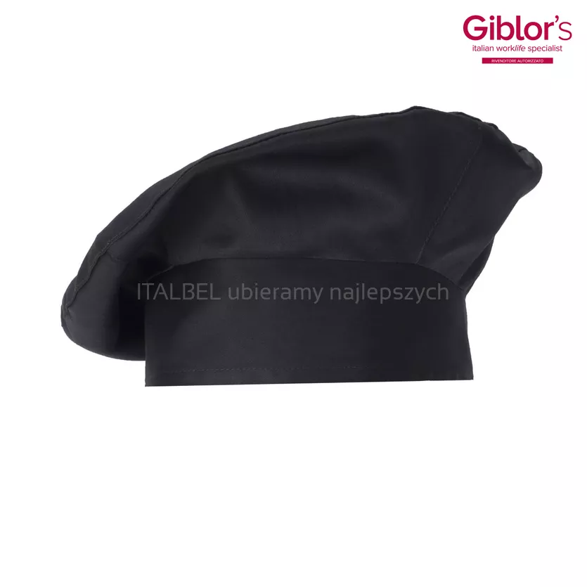 Beret kucharski Monet - kolor czarny