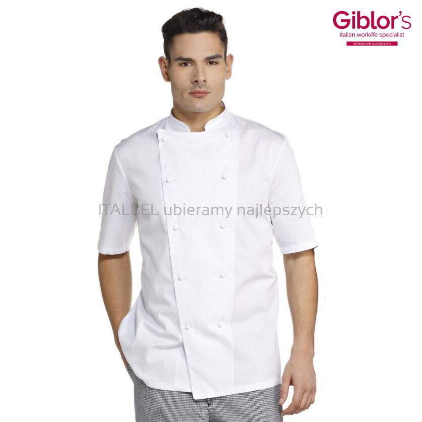 Bluza kucharska męska na guziki Antonio - kolor biały / koniec oferty