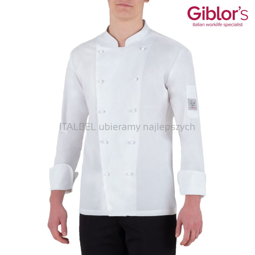 Bluza kucharska męska Adriano - kolor biały