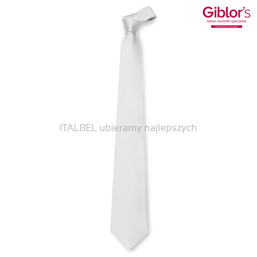 Krawat męski - kolor biały