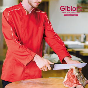 Bluza kucharska męska Livorno - kolor czerwony / koniec oferty