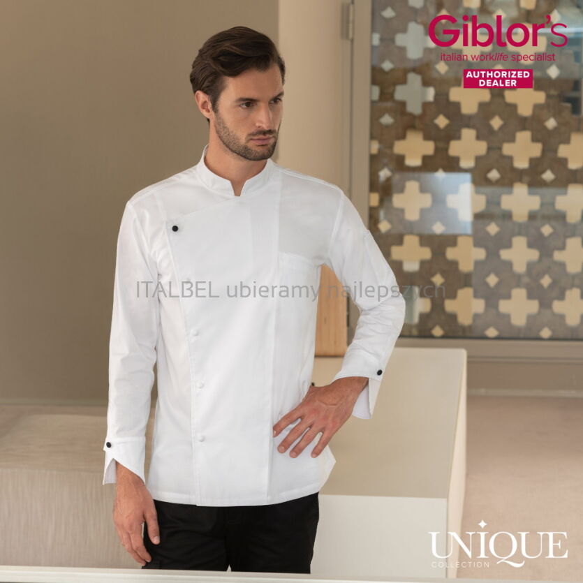 Bluza kucharska męska Riccardo - kolor biały