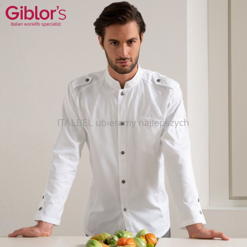 Bluza kucharska męska Kirk - kolor biały