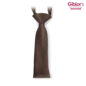 Krawat damski wąski - kolor brązowy / wyprzedaż outlet